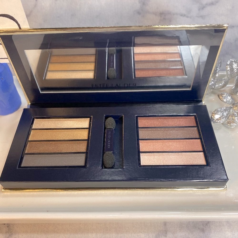 Estee Lauder Beauty-Instant Intense Eyeshadow Palette 8 Color Gold-Full 7g-NEW - Picture 2 of 12